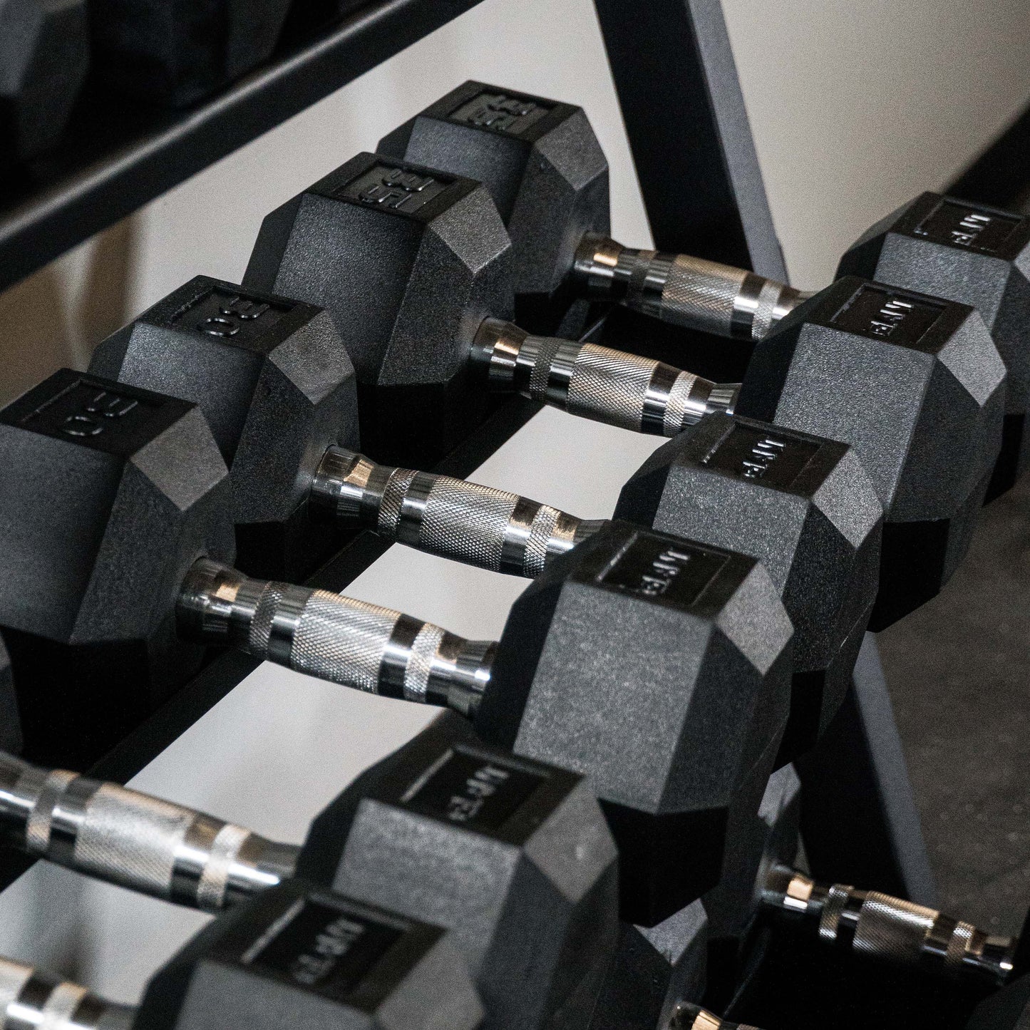 GIANT Rubber Hex Dumbbell Sets - Ergonomic