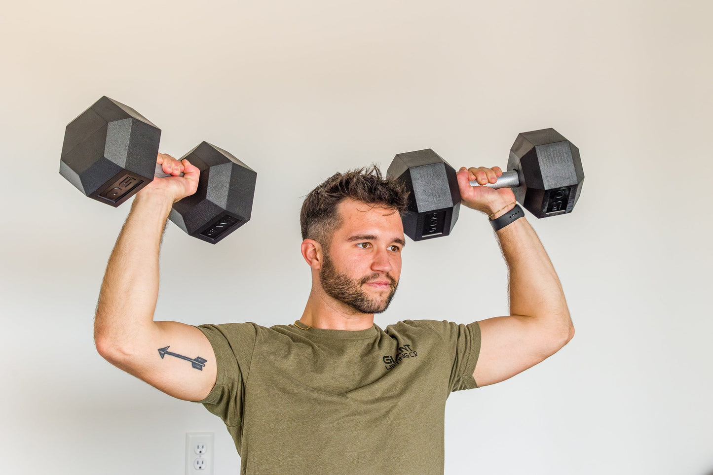 GIANT Rubber Hex Dumbbell Pairs - Straight