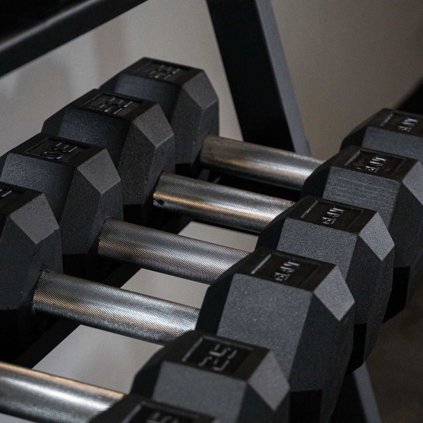 GIANT Rubber Hex Dumbbell Sets - Straight