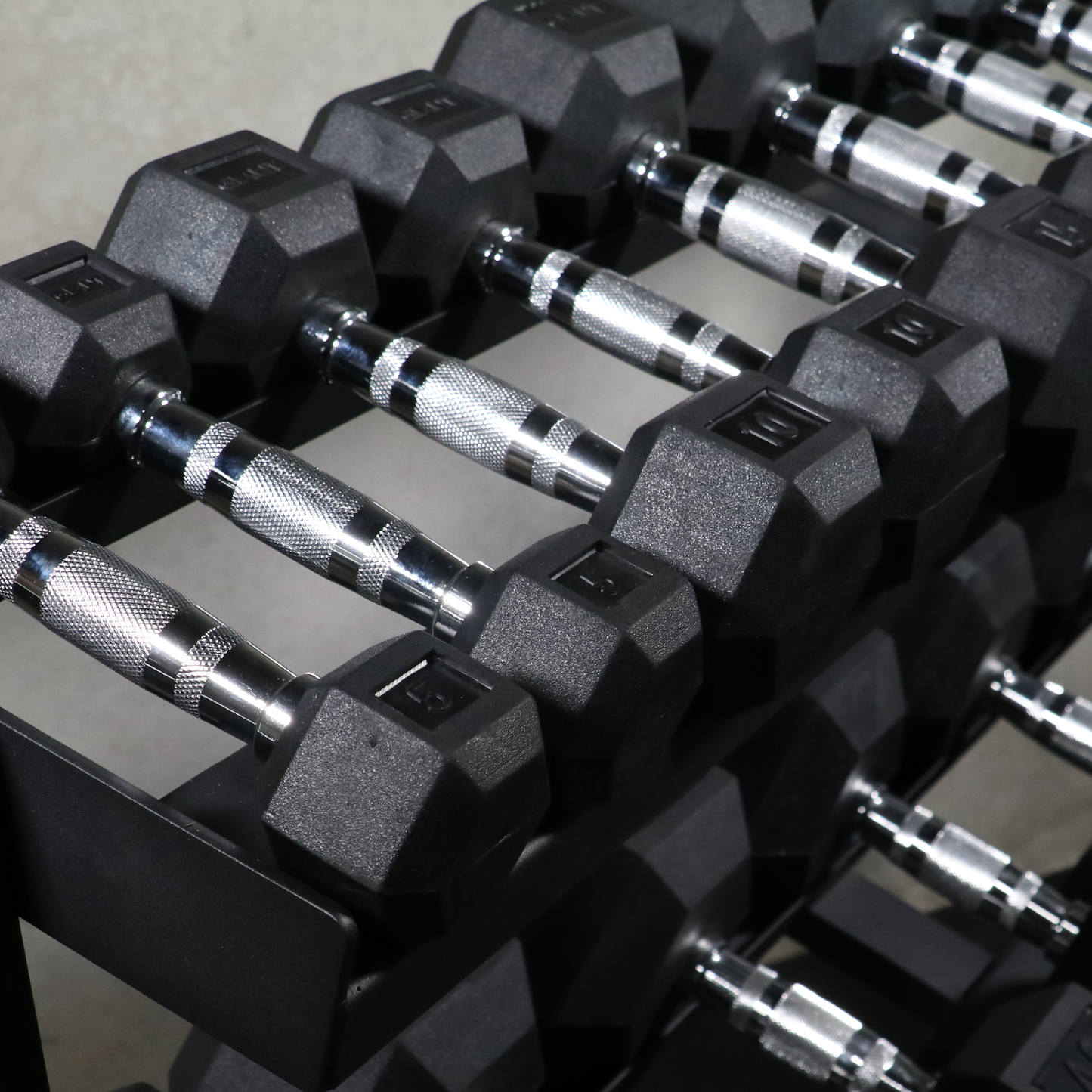 GIANT Rubber Hex Dumbbell Sets - Ergonomic